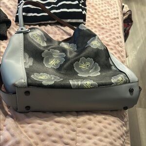 Coach Gray and Yellow Hobo Bag